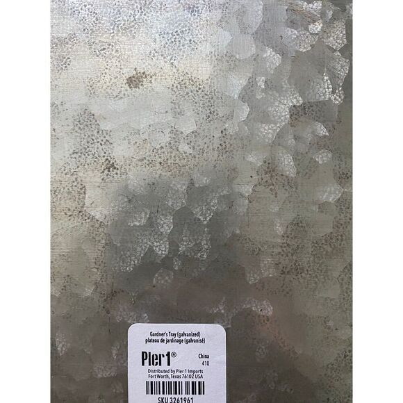 Pier 1 Magnolia 2015 Galvaniz Garden Tray with handles - Picture 3 of 8